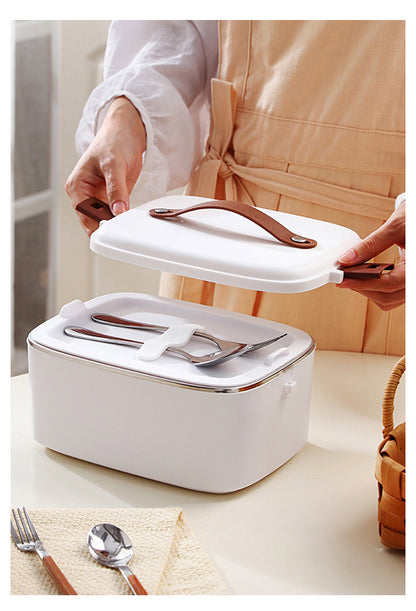 Portable Electric Lunch Box Heater: 1.8L Capacity, 2-in-1 Design for Car & Home Use