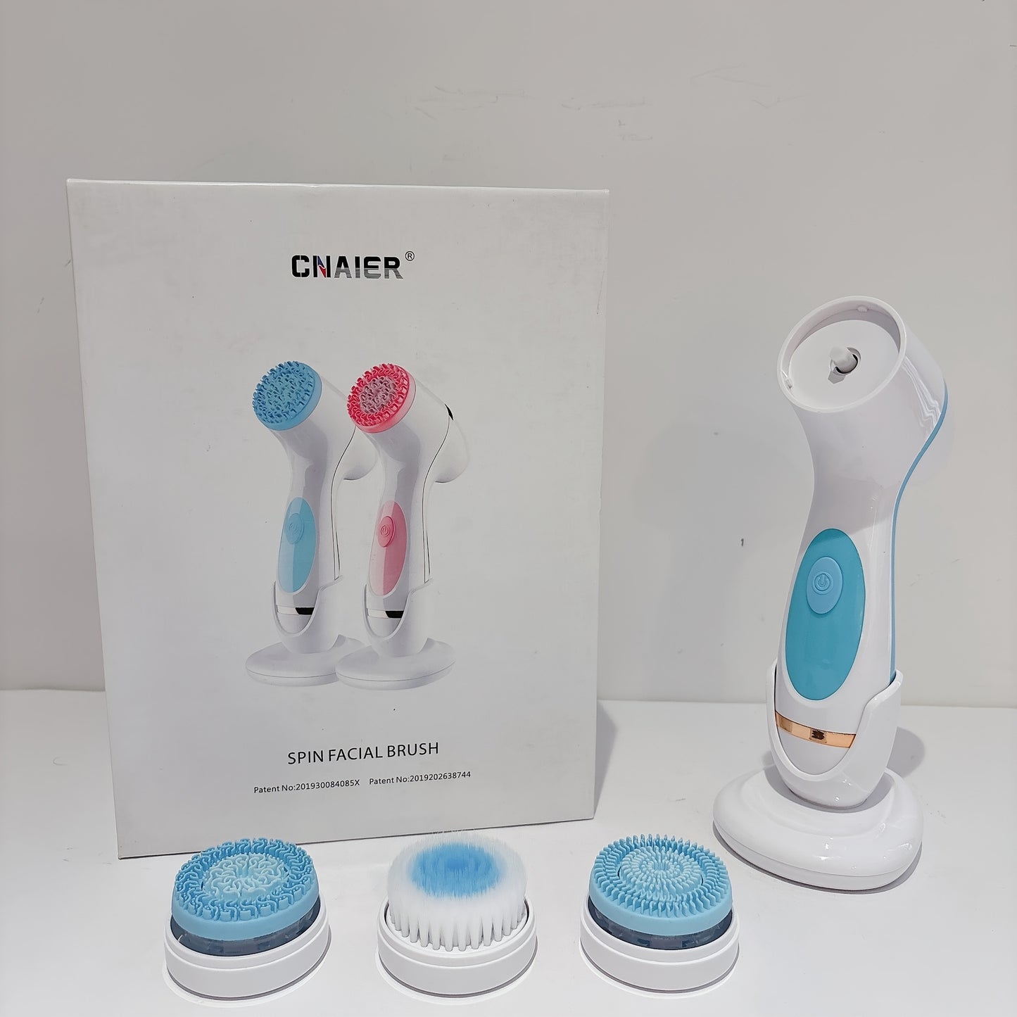 3 In 1 Wireless Face Cleansing Brush Sonic Face Spin Brush Set Spa System For Deep Cleaning Remove Blackhead Machine