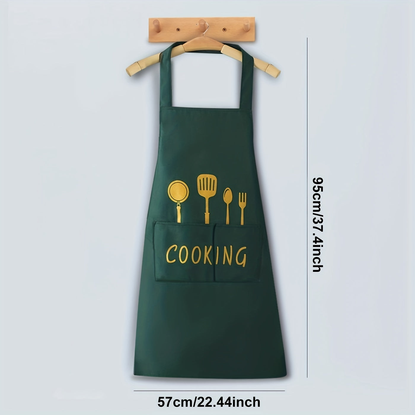 1Pc Apron, Waterproof And Oil-proof Apron With Pockets, For Coffee Bar, Restaurant, Adjustable Multipurpose Apron, 28.3in/25.5in