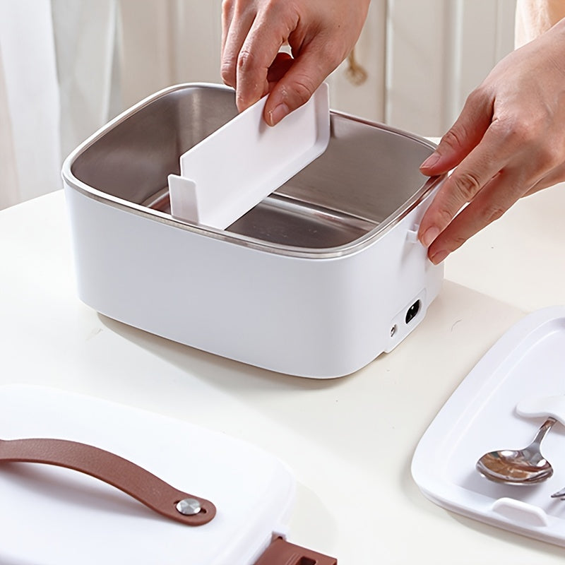 Portable Electric Lunch Box Heater: 1.8L Capacity, 2-in-1 Design for Car & Home Use