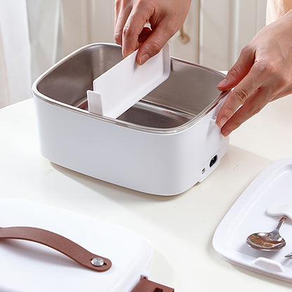 Portable Electric Lunch Box Heater: 1.8L Capacity, 2-in-1 Design for Car & Home Use