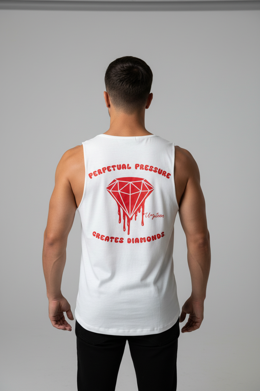 Umpteen Perpetual Pressure Creates Diamonds tank men's mock photo