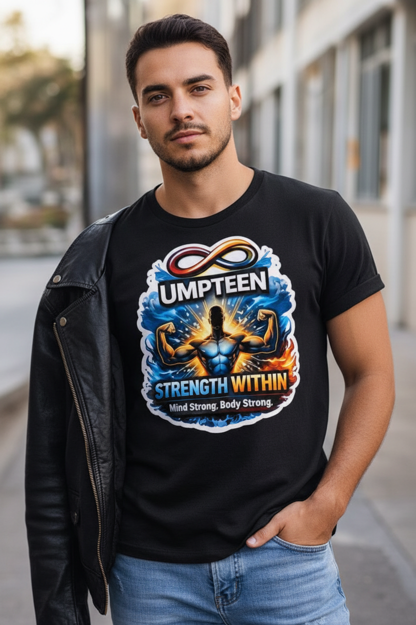 Umpteen Strength Within Male Mockup