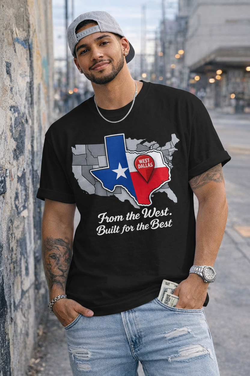 West Dallas Hood Tee - Men's Mockup