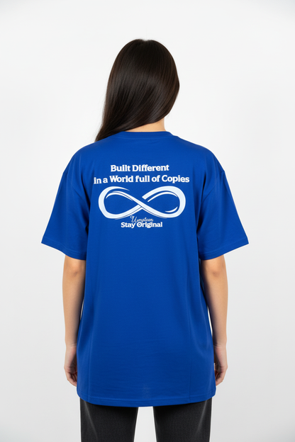 Women's Built Different Blue Tee